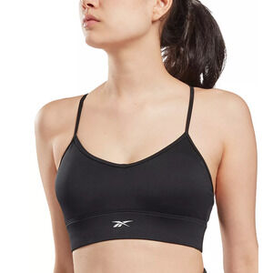 Reebok Workout Ready Tri Back Sports Bra Black Size S